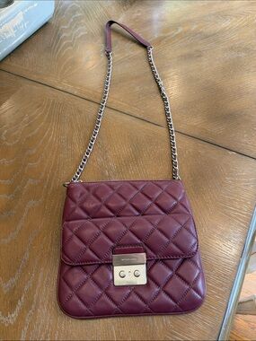 Michael Kors Quilted Crossbody Bag - Wine